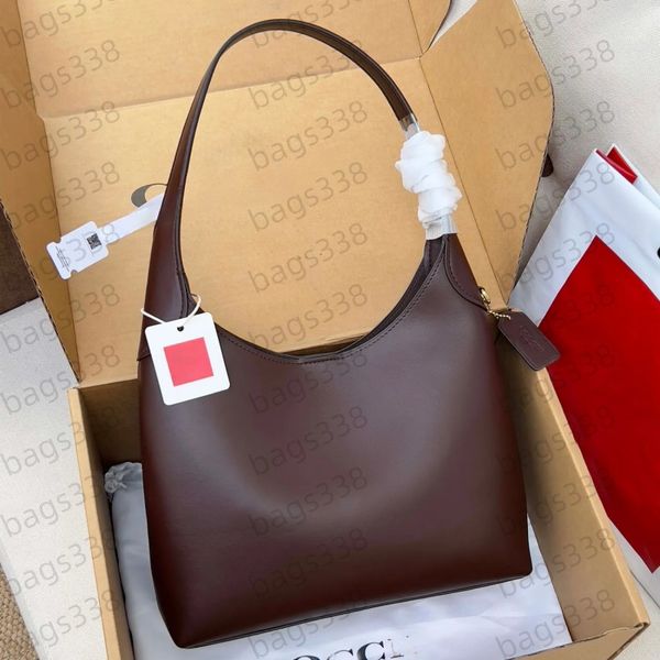 

Designer Brooklyn bag 28 single shoulder YN tote bags 39 quality single capacity minimalist luxury suede women genuine 23 leather handbag fashion underarm high, Black