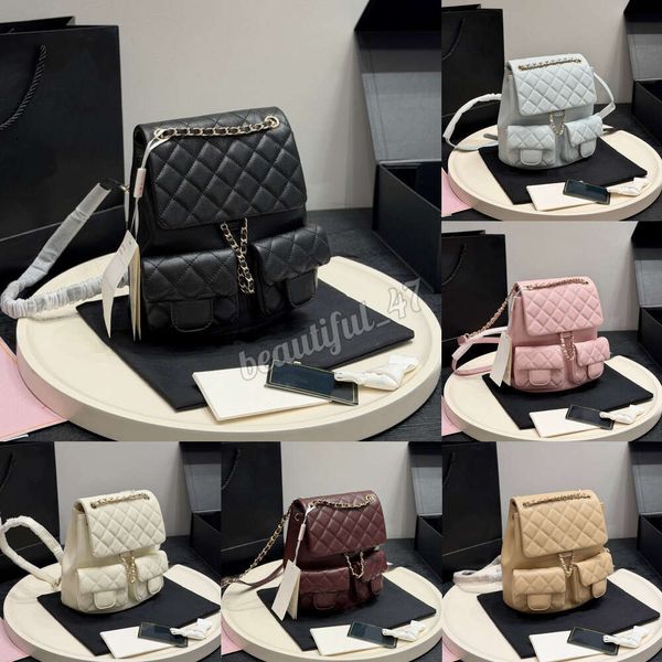 Designer Backpack Style Women Luxury Backpacks Classic Checkered Stylish Mini Buckle duma