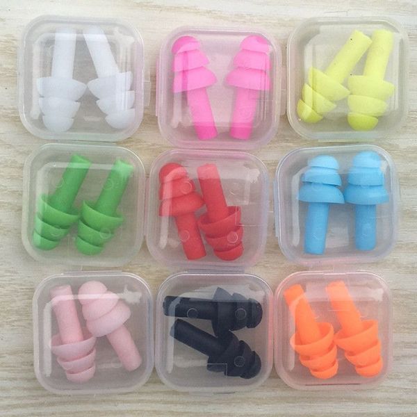 Portable Soft Earplugs Reusable Swimmer Earplug Home Travelling Sleeping Plugs Reduce Noise Anti-noise Carrying Box Worker Ear Plugs Sound Insulation JY0892
