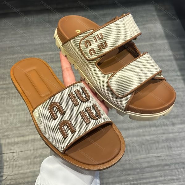 

slippers Brand Summer Slides fashion outdoor Women Slippers Crochet Thick Sole Slippers designer Beach Sandals Thick Sole Beach Raffia High Quality Mules shoes, Color6