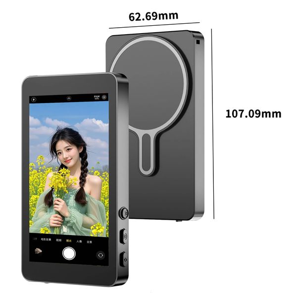 Magnetic Phone Vlog Selfie Monitor Screen Wireless Rear Camera for Live Stream 260302