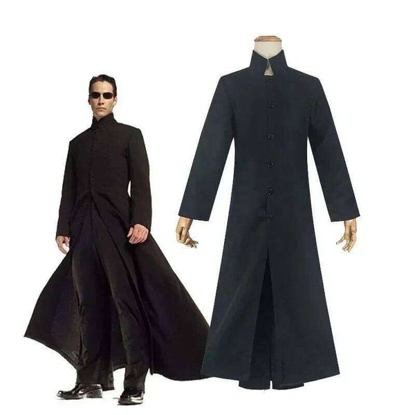 Matrix Kostume Neo Trench Coat Black Cosplay Costume Halloween Party Costumes for Men Cos Play Prop Accessories