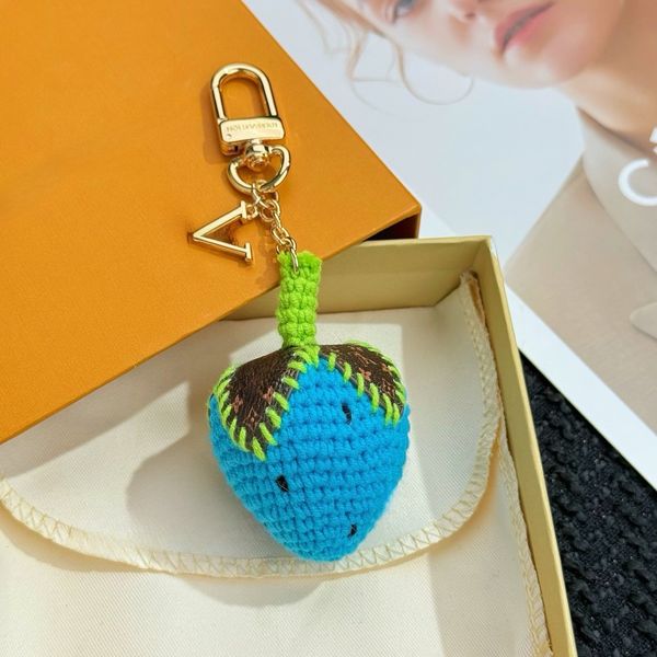 

Keychains Lanyards Designer keychain premium leather keychain luxury bag charm chain car key christmas gift for Women