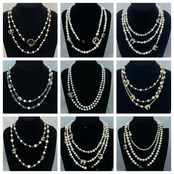 

Charm Womens Pendant Necklace Designer Brand Love Gold Plated Necklace Classic Luxury Gift Pearl Necklace Vintage Design Gifts Jewelry