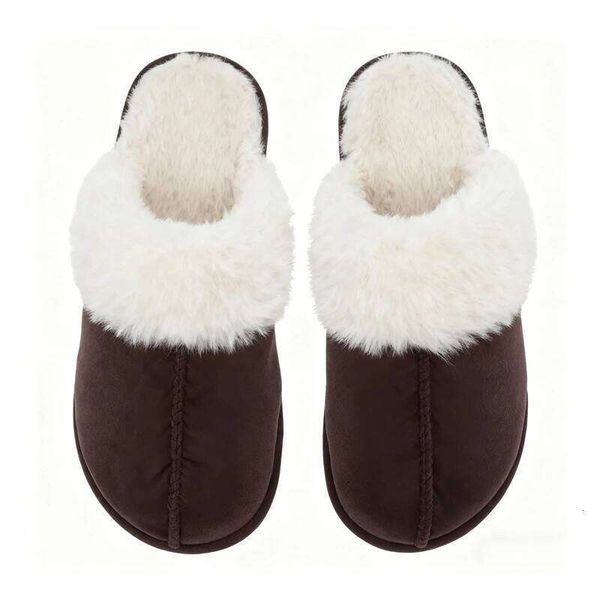 Smile Winter Women's Fuzzy with Memory Foam Plush Lining Non-slip House Shoes New Indoor Outdoor Furry Cotton Slippers