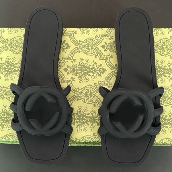 

Designer slide Women's Sandals Slippers Fashion Floral Slippers Leather and Rubber Flats slides Sandals Summer Beach lightweight Shoes Bot, Color 25