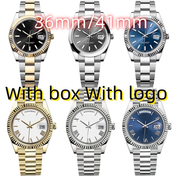 

luxury watch super clone watch mens watch designer watch women watches men watch high quality Men's Watch 41mm Ladies' 36mm luxurious automatic watch casual with box, Dark grey