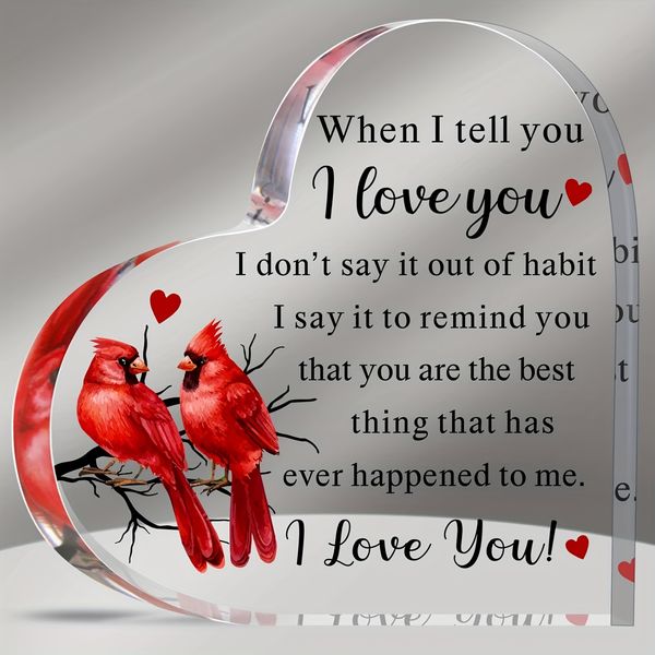 1pc To My Love Acrylic Gift for Her Romantic Boyfriend Gifts Girlfriend Love Cute Gifts Ideas Anniversary Valentines Birthday