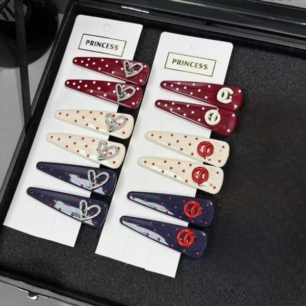 

2pcs /set Luxury Designer Jewelry Letter Hair Clips Versatile Barrettes Classic HairJewelry Brand Hair Clip Hair Women