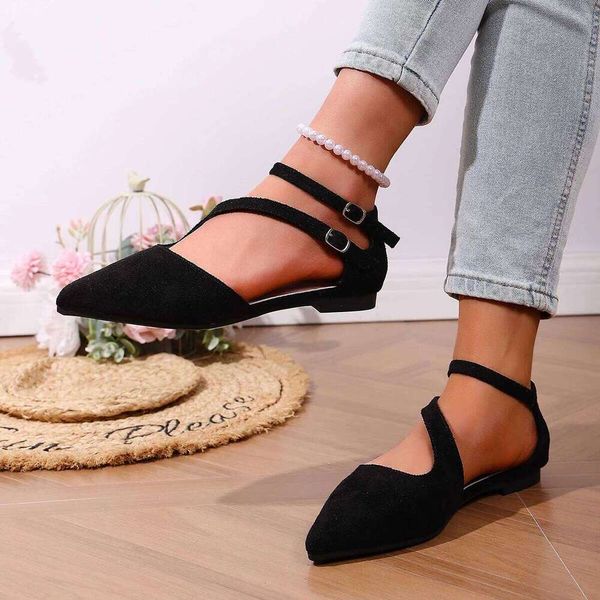 *Summer New Pointed Toe Buckle Comfortable Work and Leisure Fashionable Hot Selling Sexy Elegant Flat Sandals for Women
