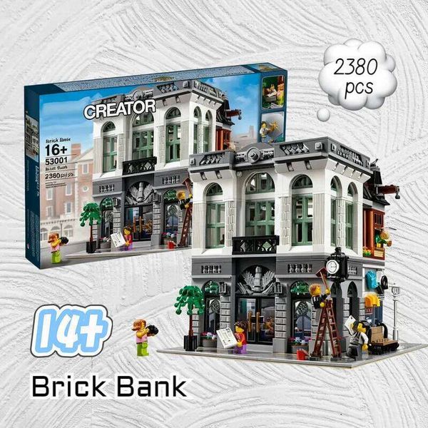 2380PCS Hot Creator Expert European Puzzle Brick Bank 10251 Modular Building Block Model Toy Birthday Christmas Gift C260306