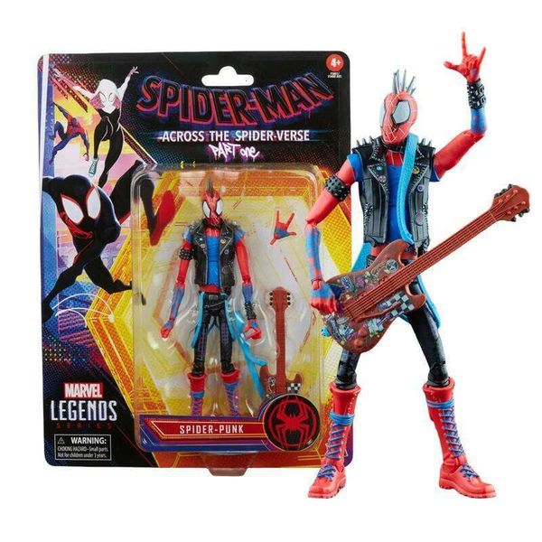 SPIDER PUNK Man Across the Spider Verse Action Figure Hobie Brown Toys Statue Model Doll kids for Toy Gift C260309