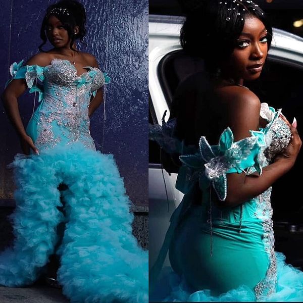 

2K26 Hunter Green Prom Dress 2026 Mermaid Prom Dress Florals Appliques Beaded Tiers Evening Dresses Birthday Party Formal Receiption Gowns Dresses ZJ076, Daffodil