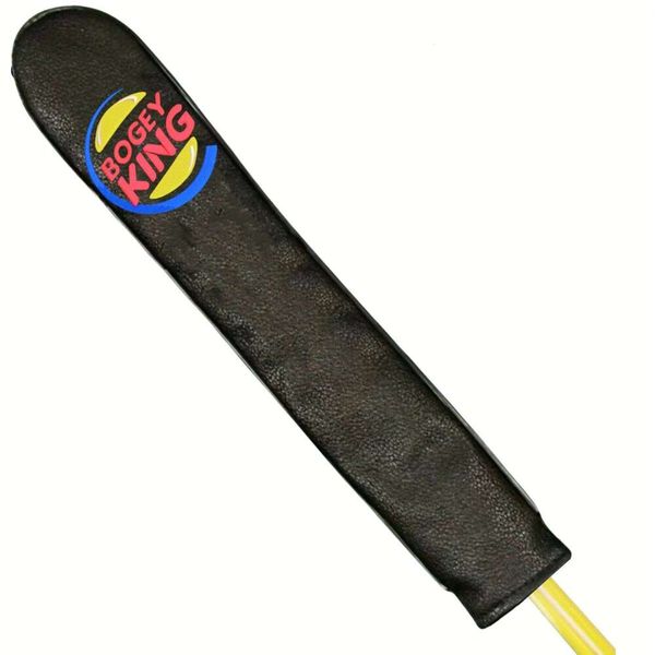 Embroidered Funny Bogey King PU Leather Cover Headcover for Alignment Stick Hold at Least Sticks 26Y0309