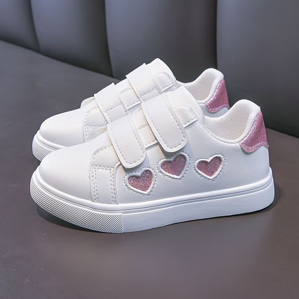 

Free Shipping Kids Sneakers, Girls Shoes, White Sneakers, Board Shoes Children Fashion Walking Shoes Size 22-30, Pink f222