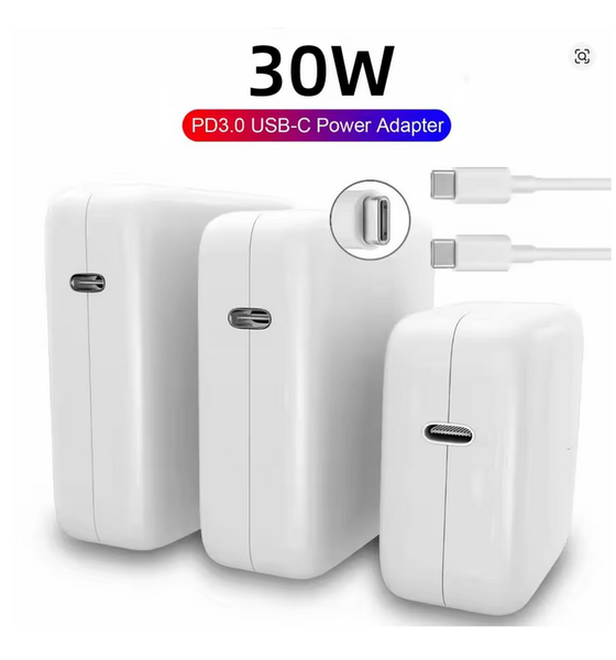30W PD USB-C Power MagSaf* 3 Adapter Laptop Notebook Fast Charger For Apple Macbook 12'' Air 13'' M1 M2 A1882 A1534 A2337 A2681