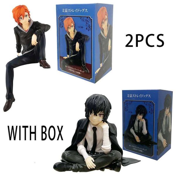 Bungo Stray Dogs 12cm Dazai Osamu Noodles Press Figure Japanese Cartoon Figurines Collection Cute Toys X260304