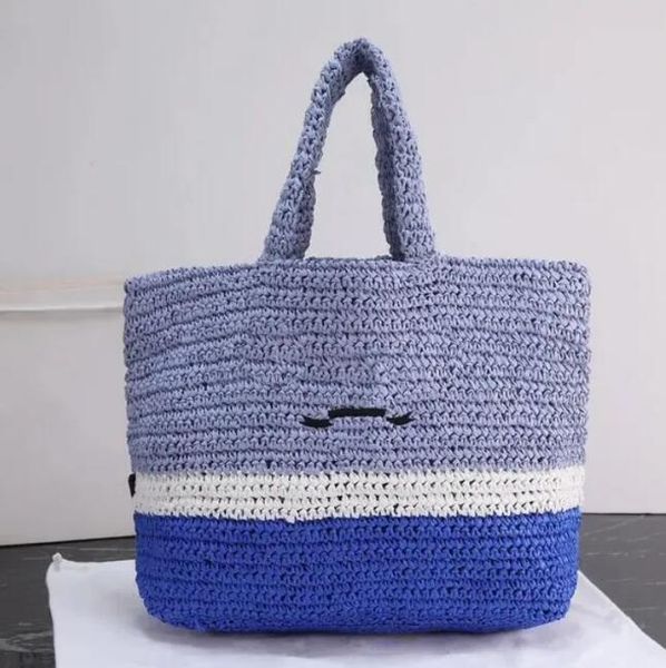

2026 New Style European Fashion Simple Rafi Grass Woven Bag Handmade Woven Tote Bag Handheld Large Bag Mommy Shopping Bag, Yellow