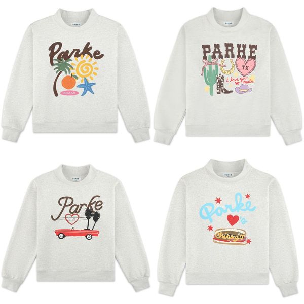 

Parkes Graphic Mockneck Sweatshirts Terry 100% Cotton Women Desinger Sweatshirt Fashion Hoodies, Indigo