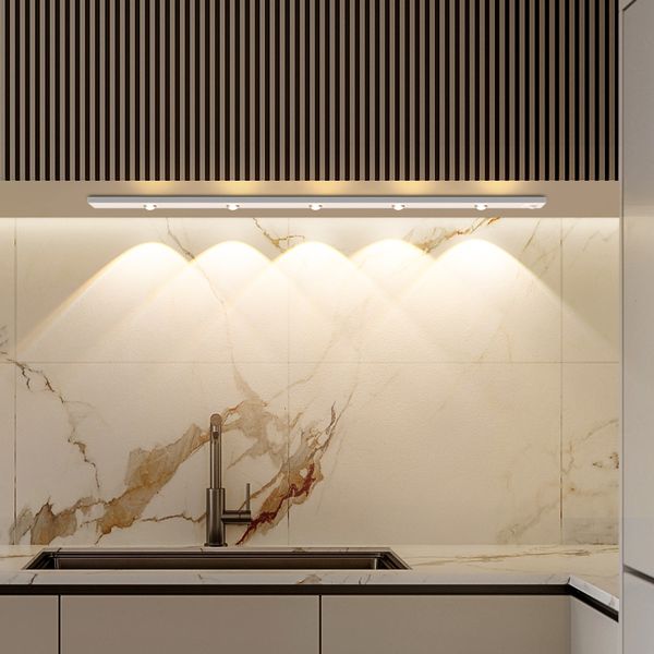 

Ultra-thin smart LED motion sensor light, rechargeable self-adhesive cat-eye light strip for wine cabinet, kitchen cabinet and wardrobe