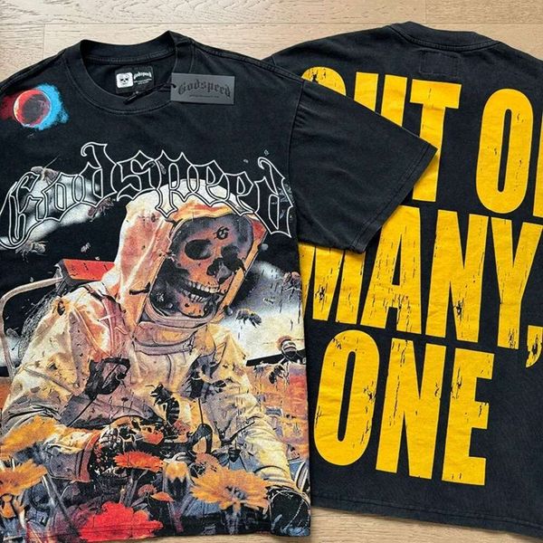 Godspeedly Shirt Mens Designer Hip Hop Graphic-Gothic Clothes Punk Style Skull Printed Godspeedes Short Sleeve Graphic Tee Oversized Round Neck Y2k Tshirt 483