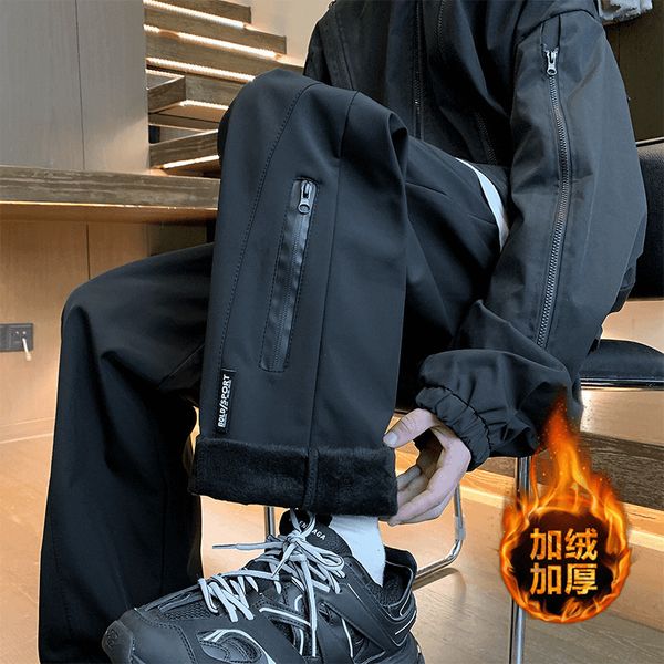 Thickened Cargo Pants Autumn Winter Loose Style Waterproof Designer Pants Outdoor Hiking Casual Cargo Pants Long Pants Trousers