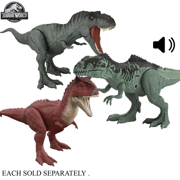 Original Jurassic World 4 Sound surge Carnotaurus T-REX Giganotosaurus Dinosaur Toys for Kids Boys Christmas 260304