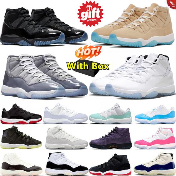 

with box 11 11s mens basketball shoes Purple Rain gamma blue Bred Velvet Neapolitan Cherry Cool Grey University Blue men women trainers sports sneakers, #color 3