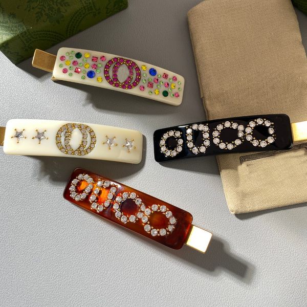 

Luxury Diamond Hair Clips High Sense Colorur Side Hair Clips Designer Womens Love HairJewelry Classic Designer hair Barrettes