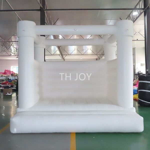Free delivery Outdoor activities inflatable wedding bouncer jumping bouncy castle for kids all pvc white house for birthday party