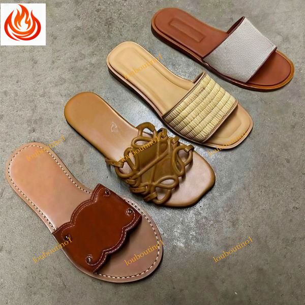 Sandals Slide Slippersluxury Casual shoes Designer Mens Sliders fashion outdoor Beach sandale Womens Shoe flat loafer Summer Mule Fashion Jelly Slippers aa
