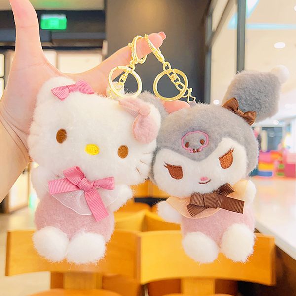 

anrio My Melony Plush Keychain Bag Charm Cute Cartoon Stuffed Toy, Pink