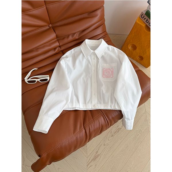 New Women's Solid Colors Shirts Luxury Designer Fashion Single Breasted Women Long Sleeves Casual Lapel Female Tops