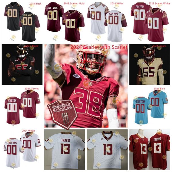 Jord Travis FSU Football jersey Asante Samuel Jr. Danny McManus DylanMcNamara Fabien Lovett Stitched Roydell Williams Earl Little Jr. FloridaState jerseys