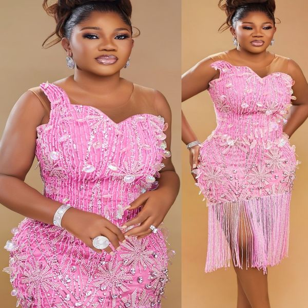 

2026 Pink Sheath Cocktail Dress Appliques Crystals Sequined Short Mini Graduation Homecoming Dinner Party Dresses For Special Occasions Sweetheart Gowns ZJ064, Beige