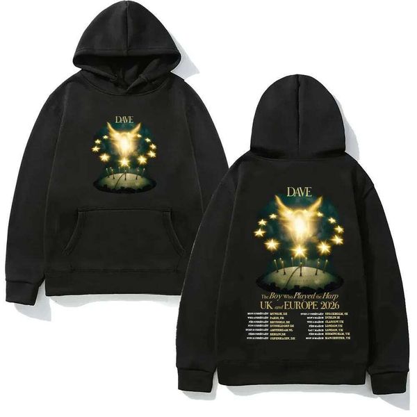 Dave The Boy Who Played the Harp new album tour 2026 Hoodie Graphic Sweatshirt Popular Men Women Fleece warm hoodies Classic Z260314