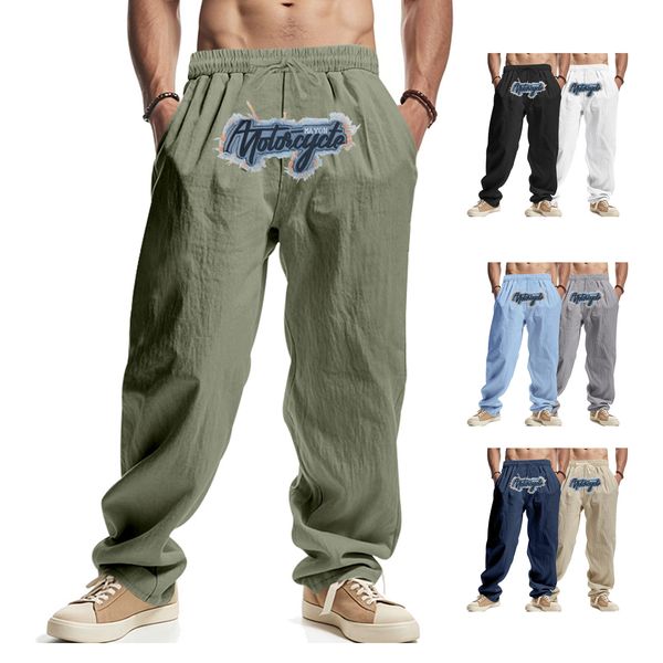 Essentials Shorts Designer Shorts American Style Men's Essential Shorts Linen Loose Wideleg High Street Trend Washed Embroidered Jogger Casual Sports Pants
