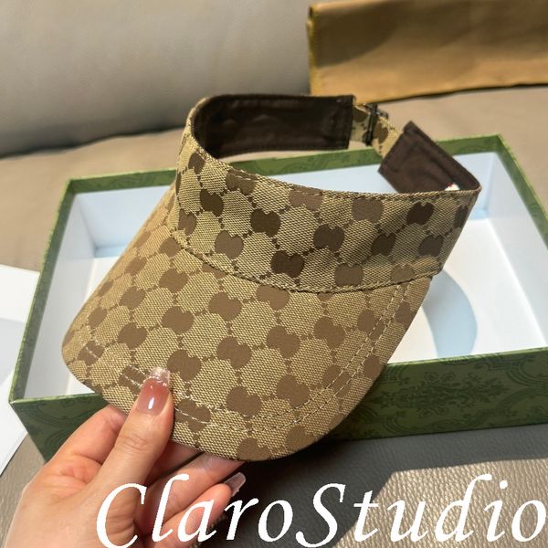 

GG Designer Visors Men Women Full of letters Caps Adjustable Multiple color styles Fashion Classic Canvas Fitted Beach Sun Hat Suitable For Outdoor Sports In Summer, Blue