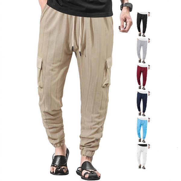 Essential Essentials Shorts Shorts European And American Men's Summer Thin Loose Designer Shorts Breathable Linen Checkered Men's Casual Pants Cargo Pants