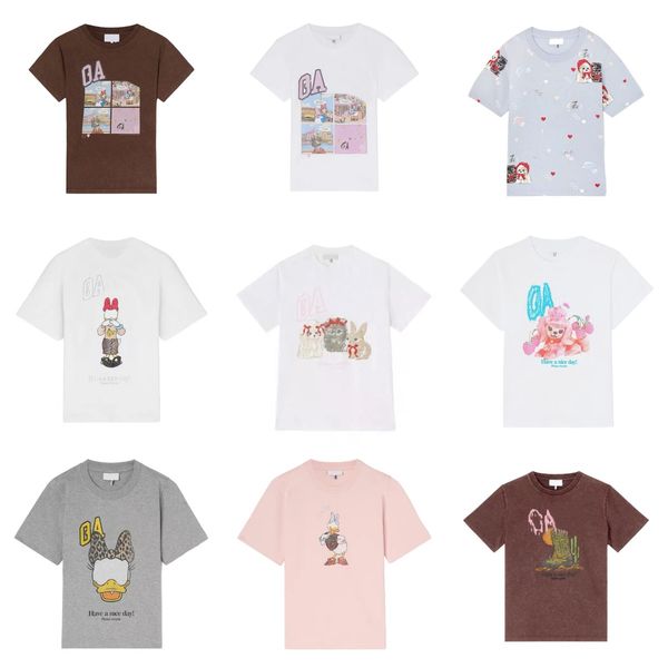 

tees 26ss High Quality Designer Summer Cotton t shirt galo New Niche Classic Pattern Print Women's Casual Versatile Beach Short Sleeve Loose Pullover T- shirt Tops tn, Lightyellow