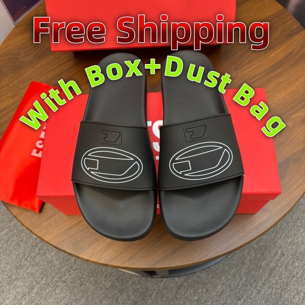

Free Shipping With Box 2026 Designer Fashion Men Slides Women Hot Slipper Sliders Sandals Slippers Unisex Pool Beach Flip Flops Size 38-46, Red