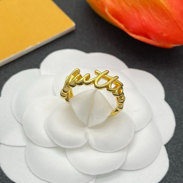 

Rings Designer Luxury ring jewelry for women Copper plated gold Stud Adjustable opening Fashion gifts