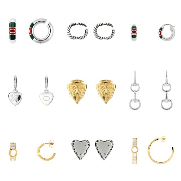 

New Luxury Design 18K Gold Earrings Classic Stud Earrings Vintage Fashion Women's Earrings Wedding Party Gift High Quality