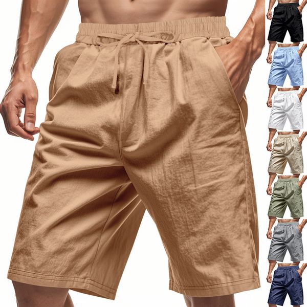 Americanstyle Summer Designer Shorts Men's Shorts Essential Shorts Essentials Shorts Linen Thin Beach Casual Loose Kneelength Shorts For Men