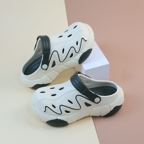 

Children's EVA Clogs Pink White Non-slip Sole Kids Outdoor Beach Garden Slippers Summer Casual Sandals Summer Breathable Garden Shoes Free shipping