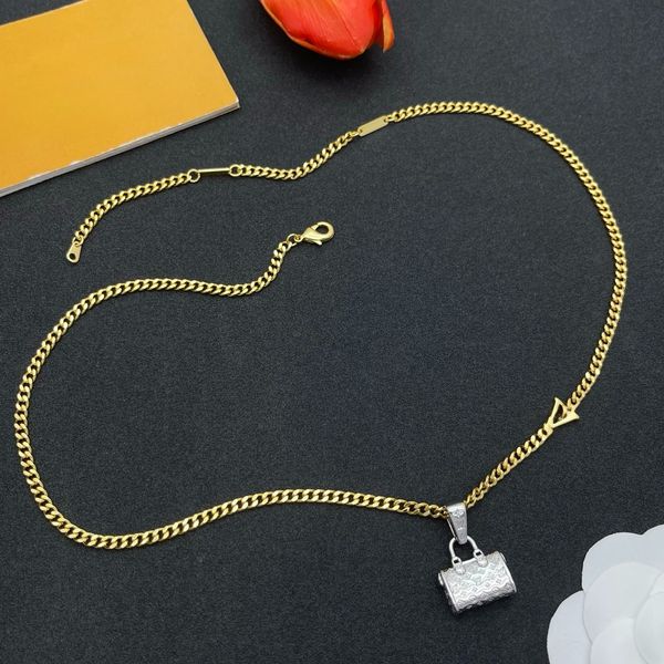 

Designer Pendant Necklace Luxury Women Letter Choker chain Brand Necklace 18K Gold Plated Jewelry Birthday Gift