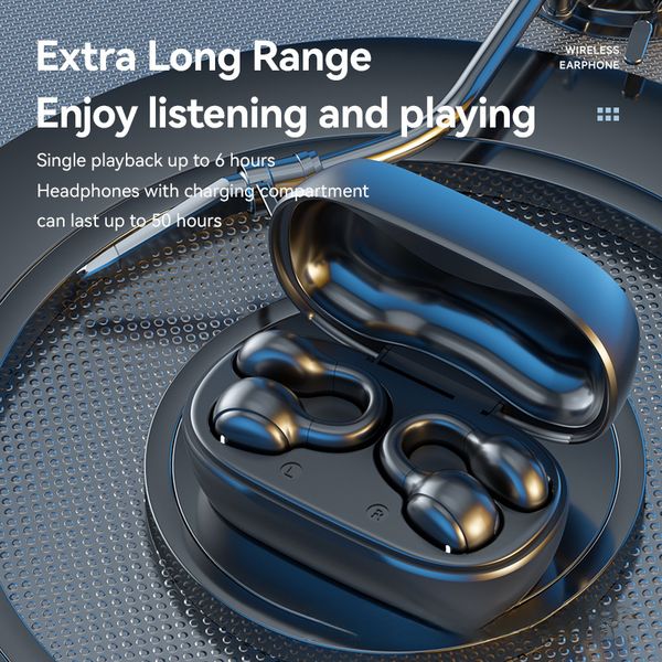 Ear Buds Wireless Accessories Headphones Bone Conduction Bluetooth Earphones M47 Ear Clip Sports High Sound Quality Non in ear
