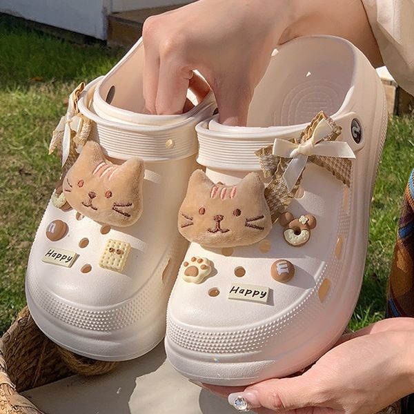 

Kids Women's Casual Shoes DIY Slippers Non-Slip EVA Clogs Beach Slippers Fashion Platform Clogs Thick Sole Slippers Summer Beach Sandals Fashion Slippers, White