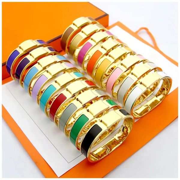 

designer bracelet bangle classsic Letter gold bangle bracelets jewelry woman bangle stainless steel man 18 color gold buckle 17/19 size for men and fashion Jewelry