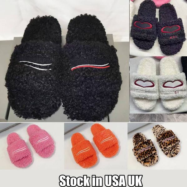 Luxury Fur Slide Sandals for Men and Women